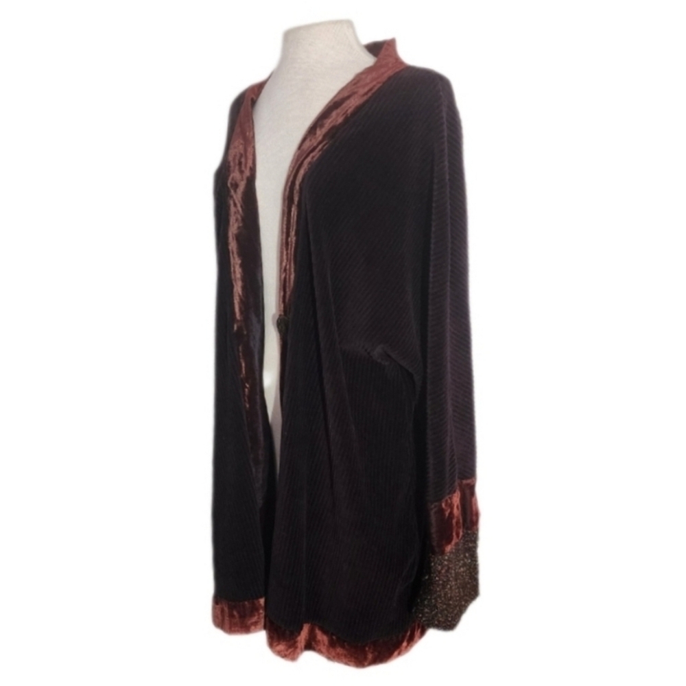 Inner Designs Coat Vintage Opera 1980s Chocolate Brown Size XL - Picture 3 of 15
